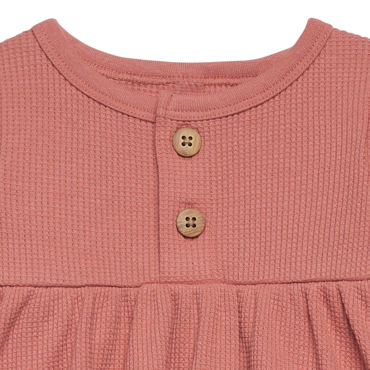2 Piece Baby Girls Dark Pink Waffle Dress Set Gerber Childrenswear 2-piece-baby-girls-dark-pink-waffle-dress-set-gerber-childrenswear