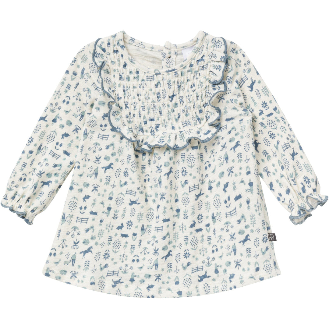 2-Piece Baby Girls Petit Blue Country Dress and Tights Set Dresses Gerber® 