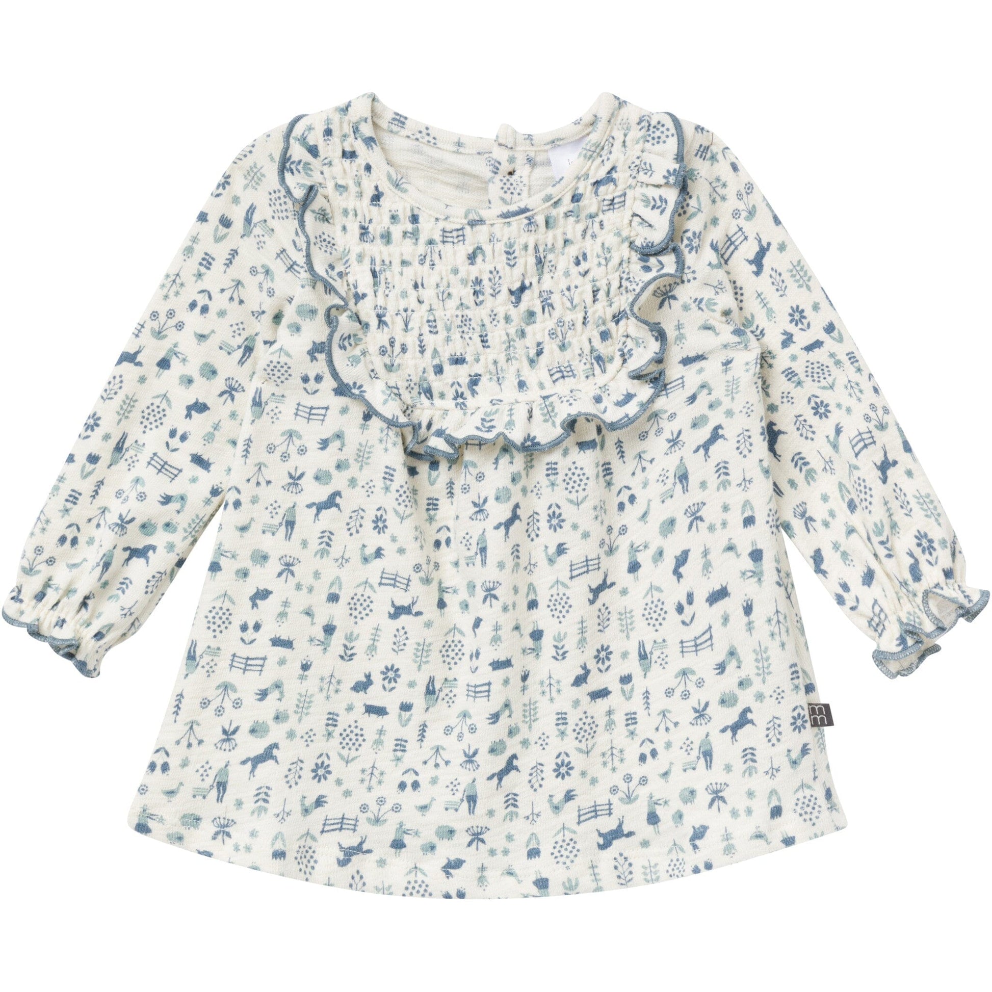 2-Piece Baby Girls Petit Blue Country Dress and Tights Set Dresses Gerber® 