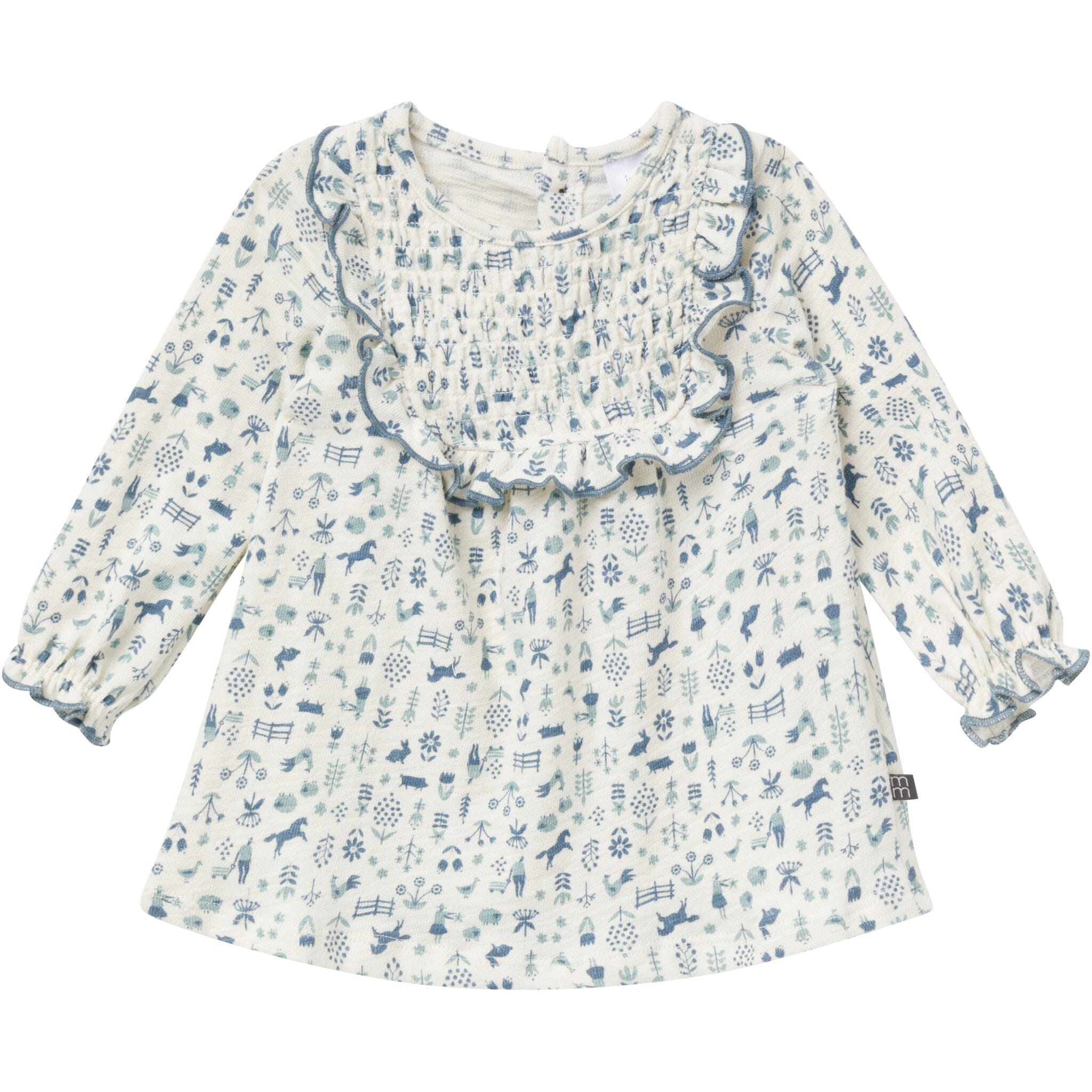 2-Piece Baby Girls Petit Blue Country Dress and Tights Set Dresses Gerber® 