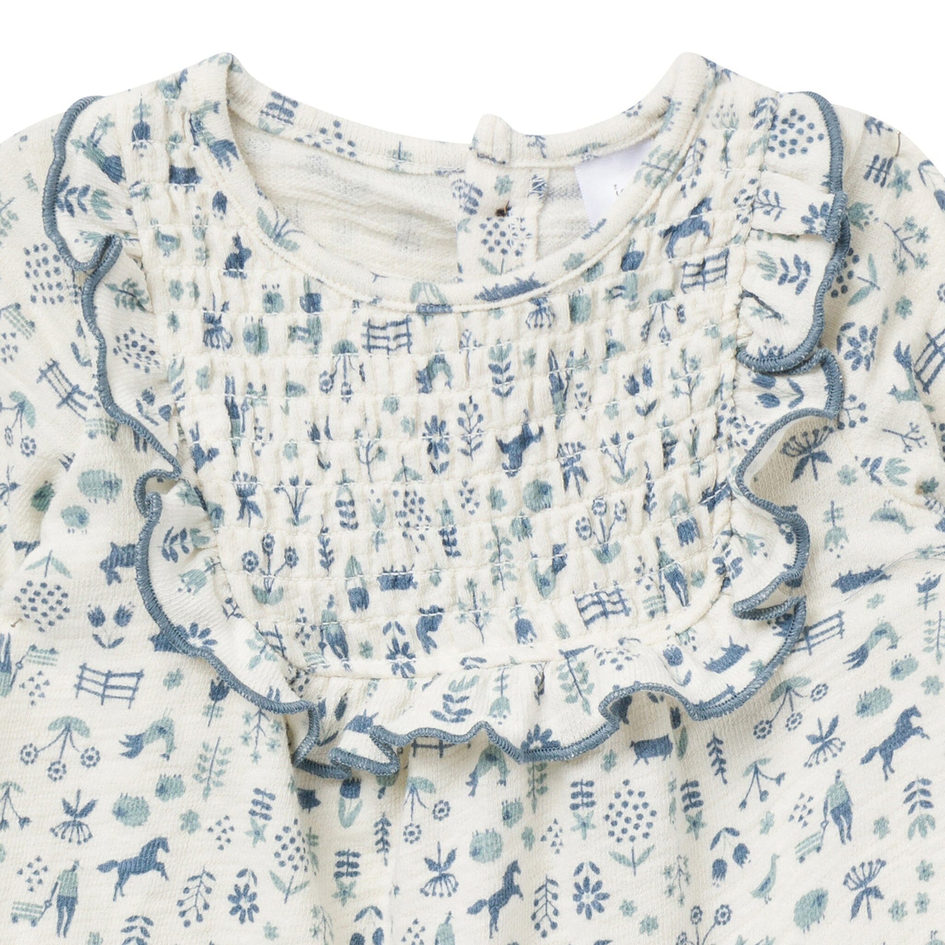 2-Piece Baby Girls Petit Blue Country Dress and Tights Set Dresses Gerber® 