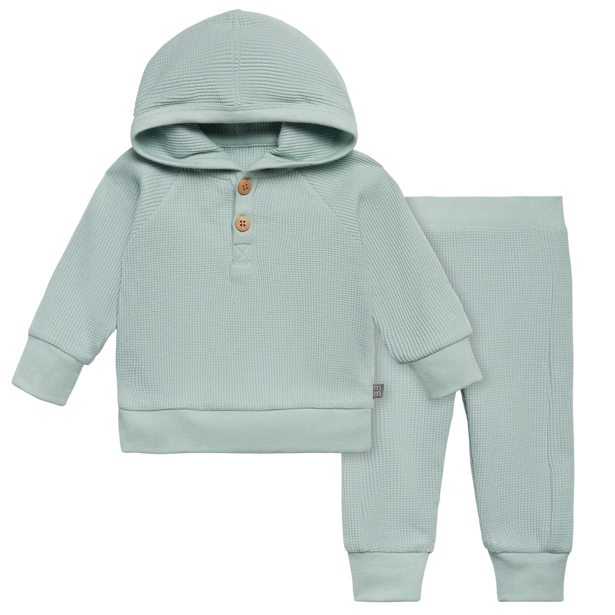 2-Piece Baby Neutral Ocean Hoodie and Pant Set