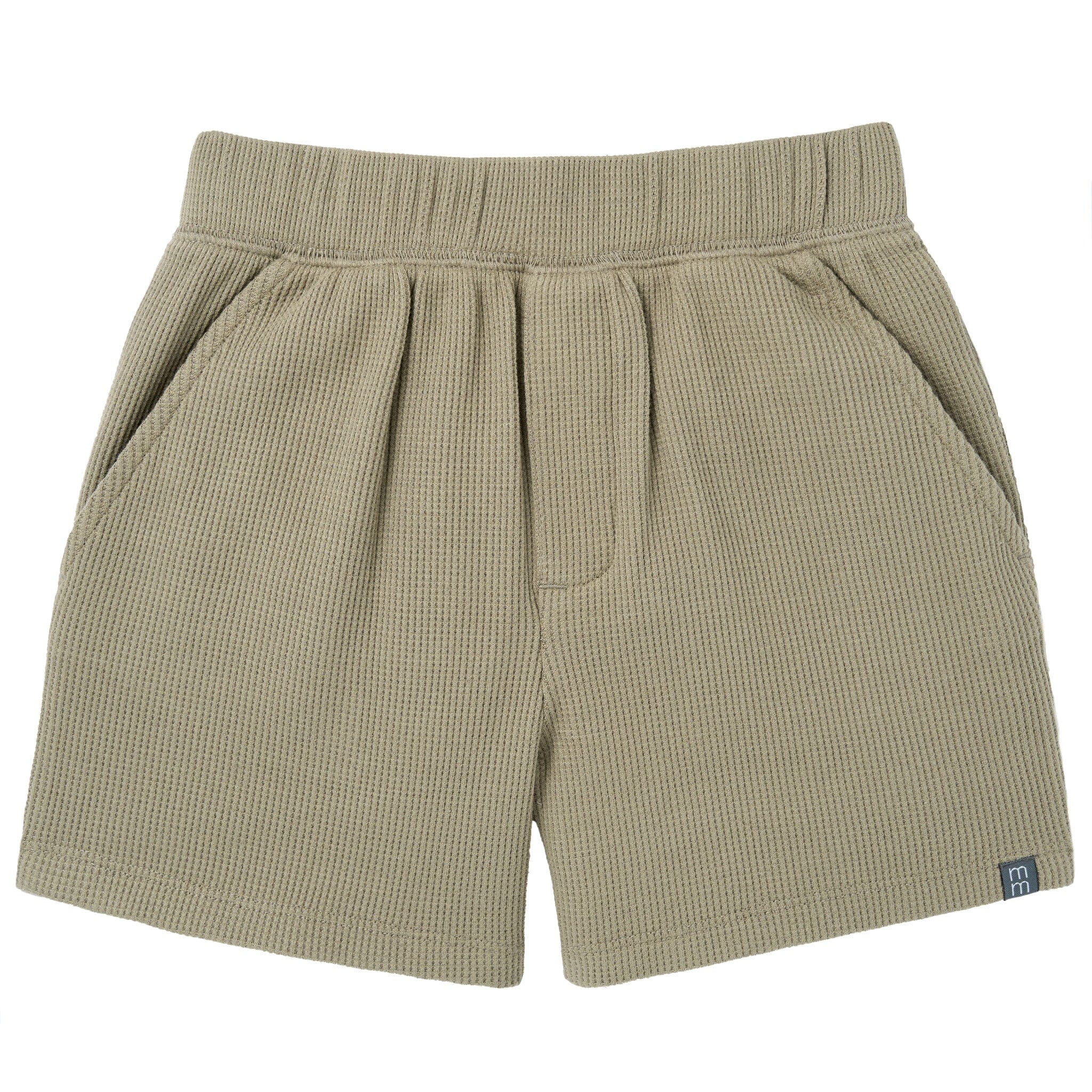 2-Piece Baby Boys Muted Olive Johnny Collar Shirt and Shorts outfits Modern Moments™ by Gerber® 