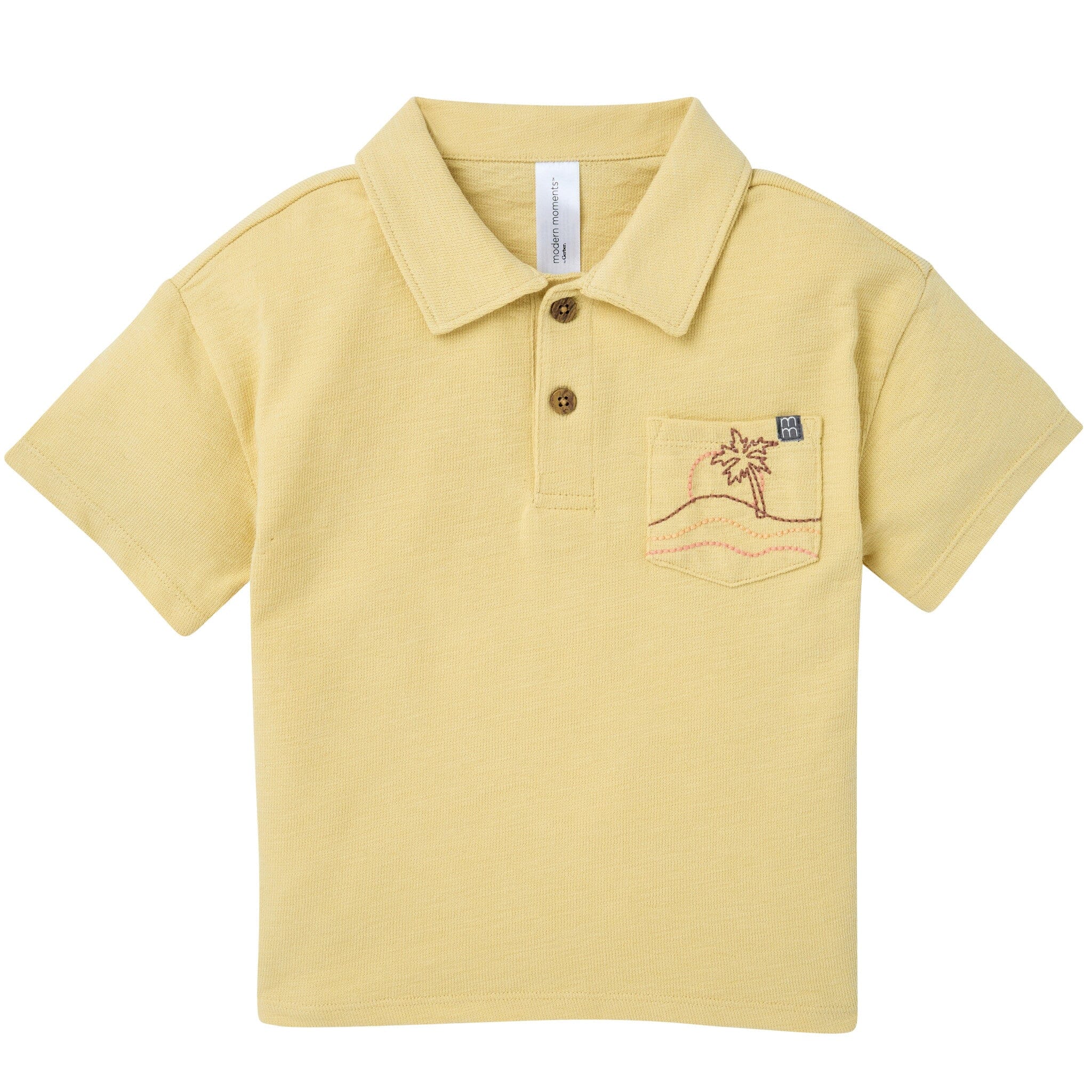 2-Piece Boys Reed Yellow Polo Shirt and Shorts outfits Modern Moments™ by Gerber® 