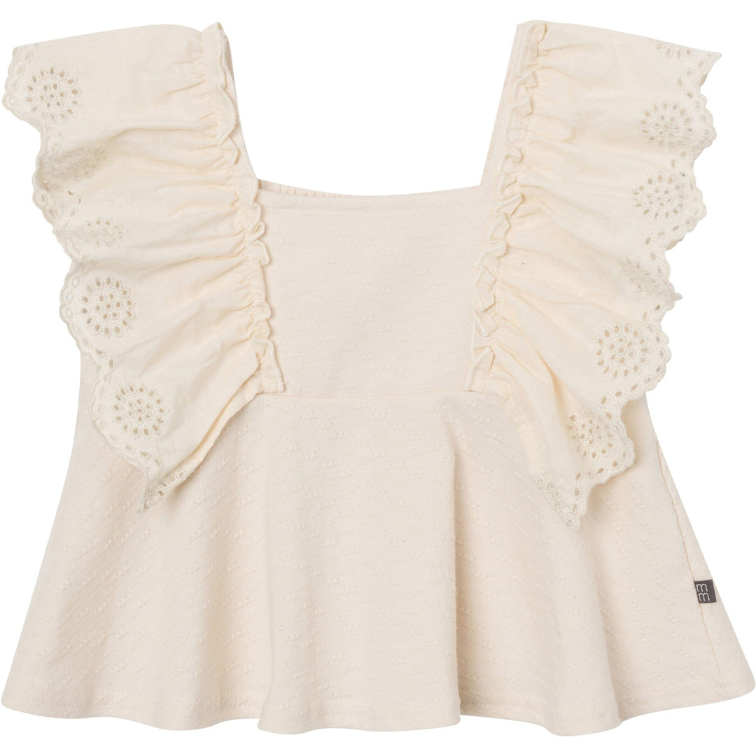 2-Piece Girls Madcap Gray Self Eyelet Embr Top and Shorts outfits modern moments™ by Gerber® 