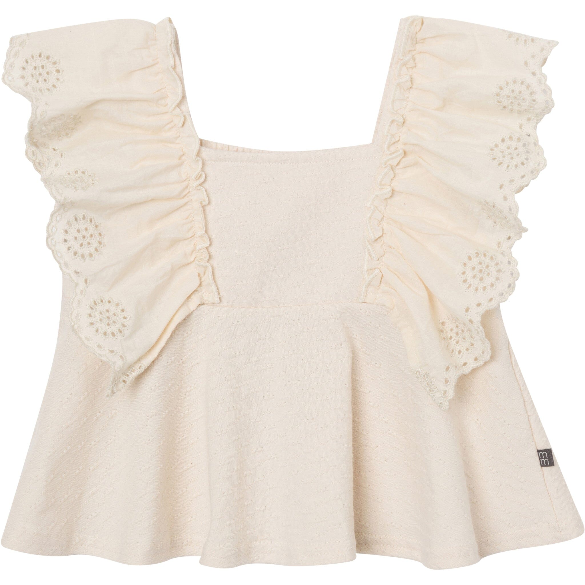 2-Piece Girls Madcap Gray Self Eyelet Embr Top and Shorts outfits modern moments™ by Gerber® 