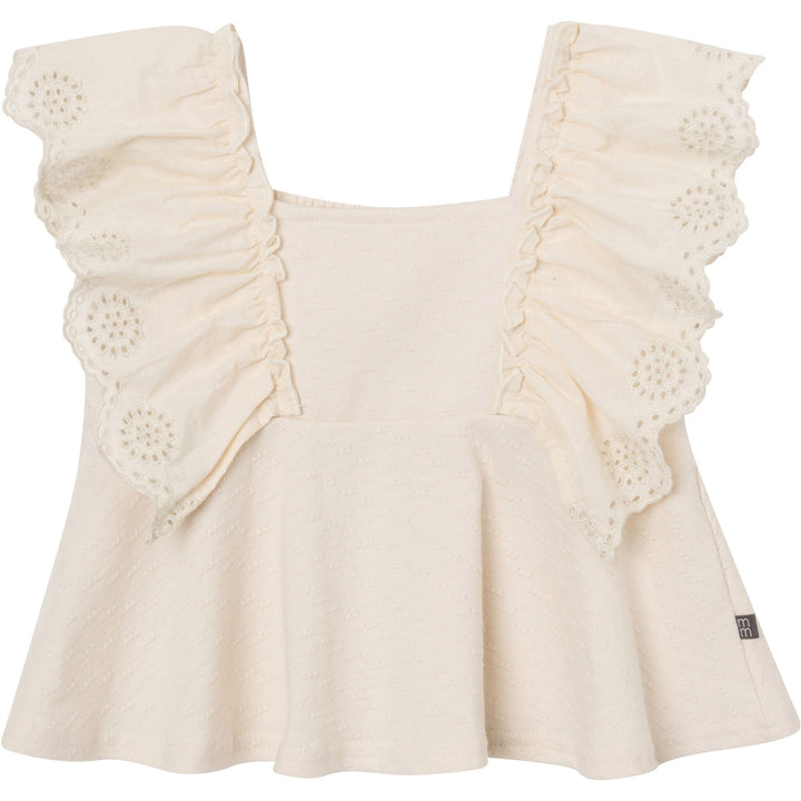 2-Piece Girls Madcap Gray Self Eyelet Embr Top and Shorts outfits modern moments™ by Gerber® 