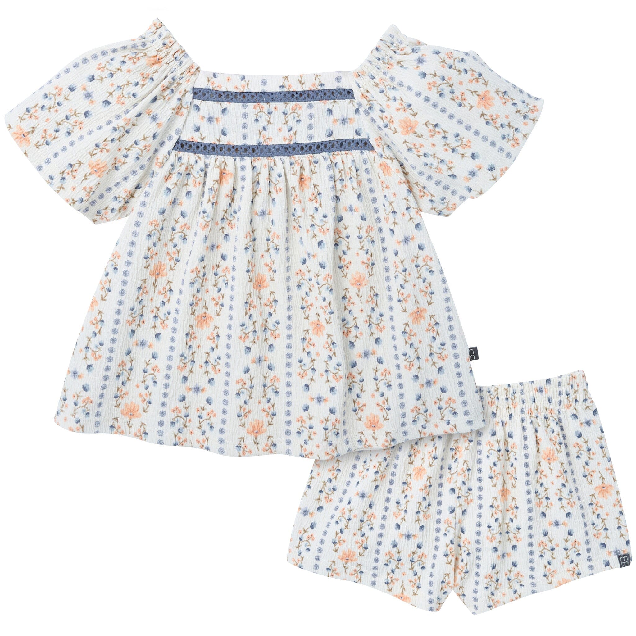 2-Piece Baby Girls Tofu Multi Top and Short Outfits & Sets Modern Moments™ by Gerber® 