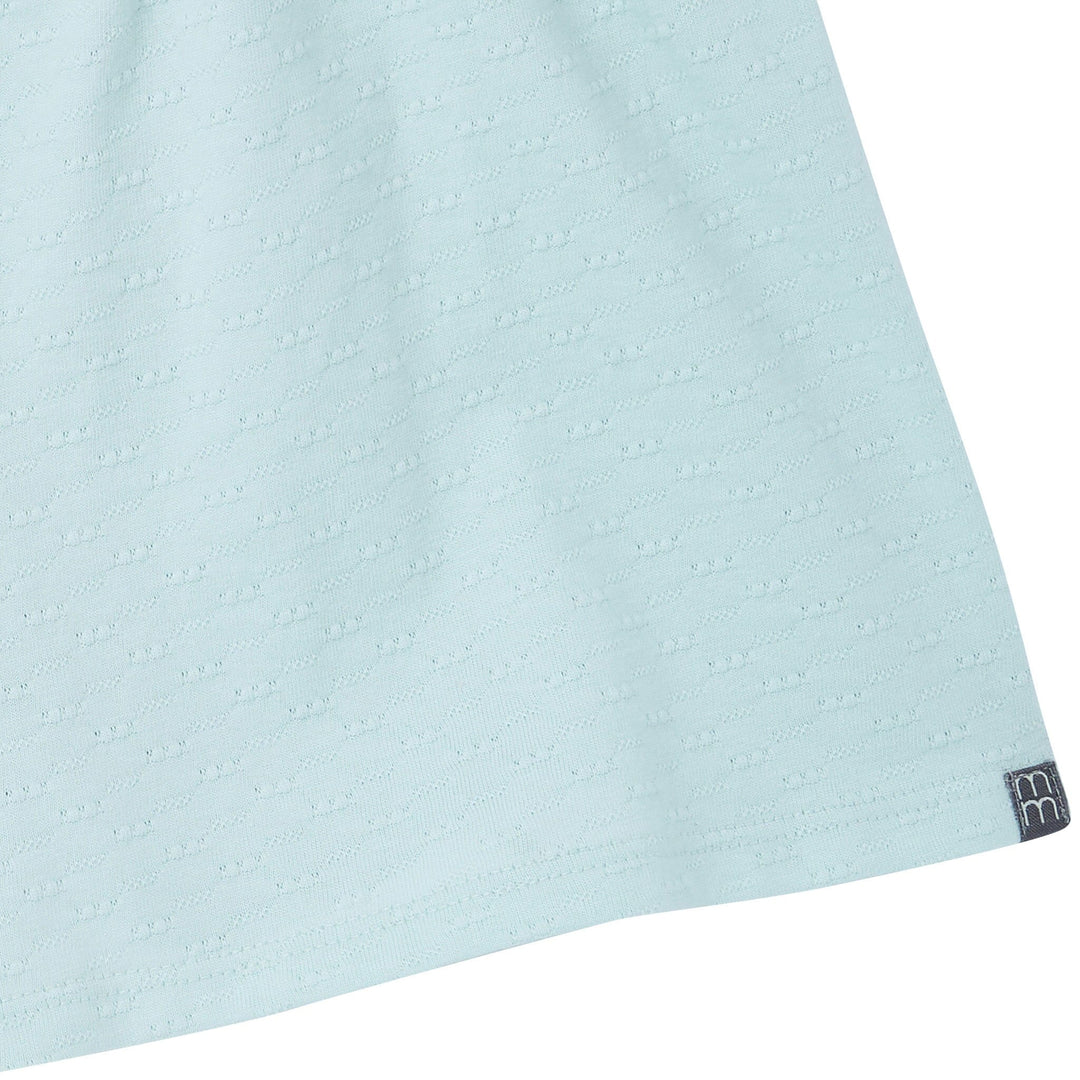 2-Piece Girls Misty Blue Happy Shoes Eyelet Top and Shorts outfits modern moments™ by Gerber® 