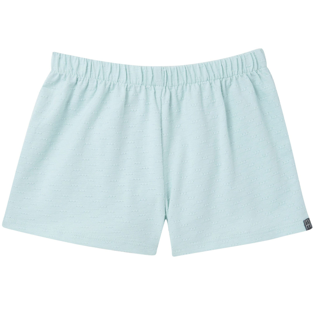 2-Piece Girls Misty Blue Happy Shoes Eyelet Top and Shorts outfits modern moments™ by Gerber® 