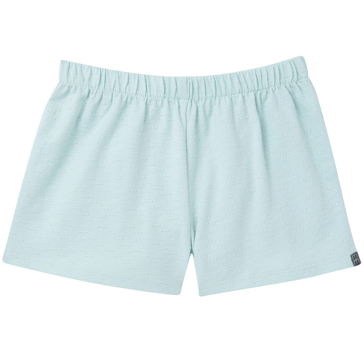 2-Piece Girls Misty Blue Happy Shoes Eyelet Top and Shorts outfits modern moments™ by Gerber® 