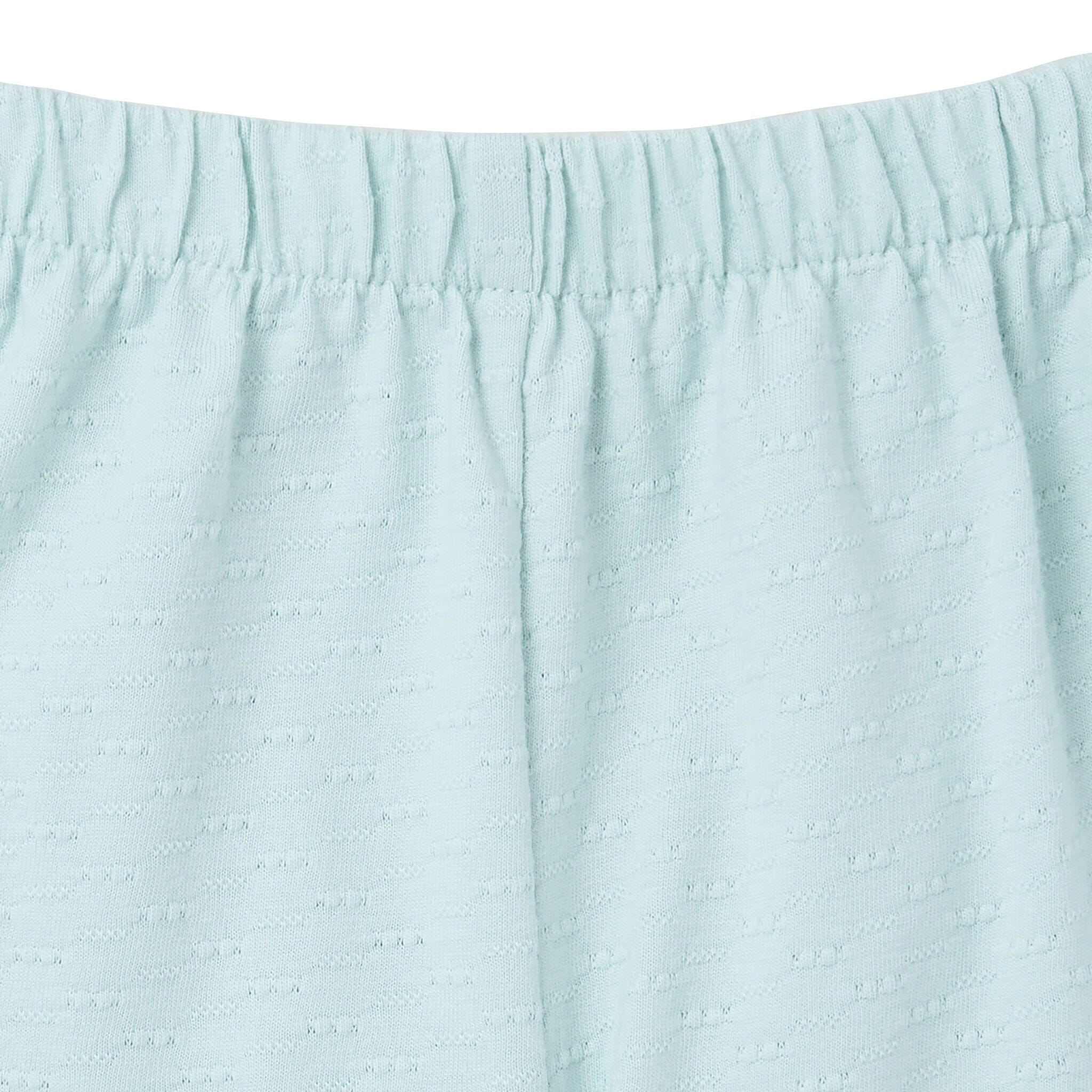 2-Piece Girls Misty Blue Happy Shoes Eyelet Top and Shorts outfits modern moments™ by Gerber® 