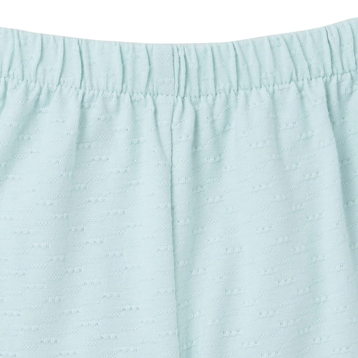 2-Piece Girls Misty Blue Happy Shoes Eyelet Top and Shorts outfits modern moments™ by Gerber® 