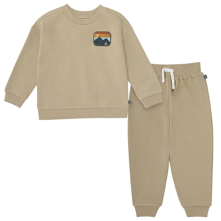 2-Piece Baby Boys Olive Green Sweatshirt and Jogger Set Outfits & Sets Modern Moments™ by Gerber® 