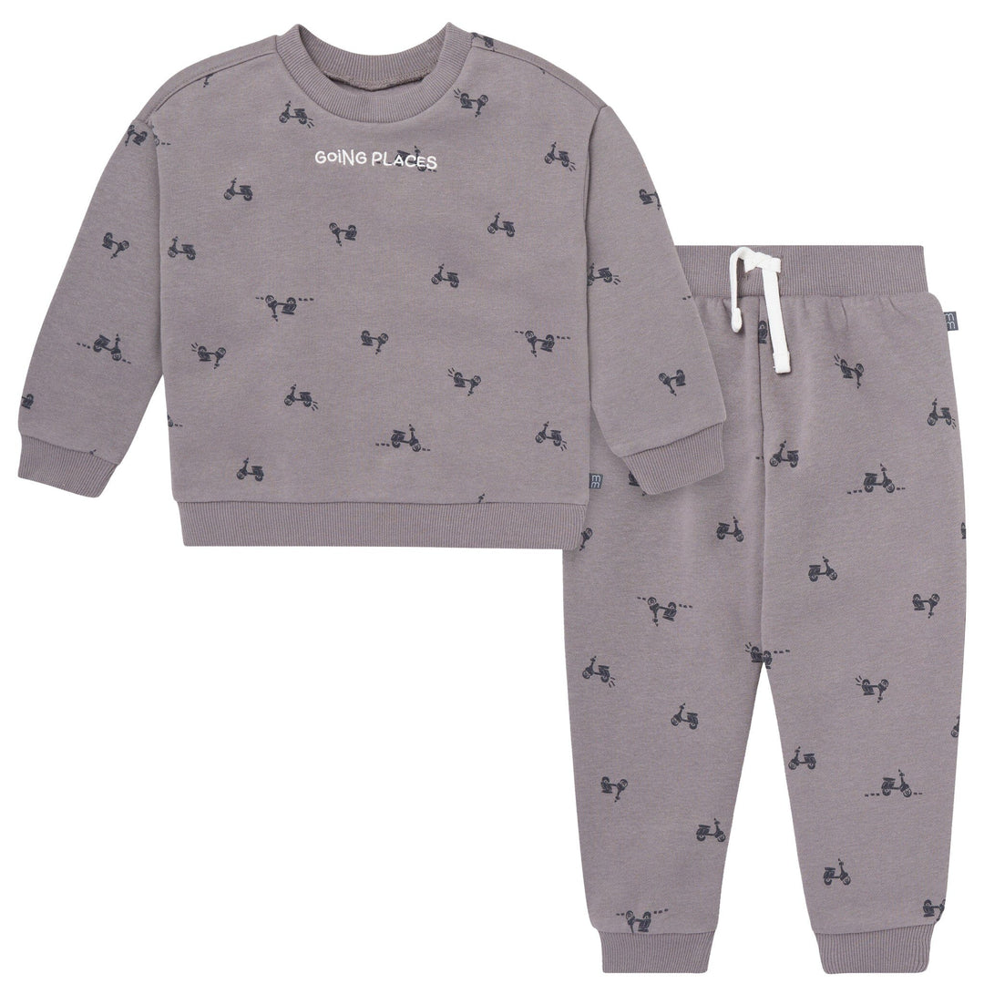 2-Piece Baby Boys Stormy Gray Sweatshirt and Jogger Set Outfits & Sets Gerber® 