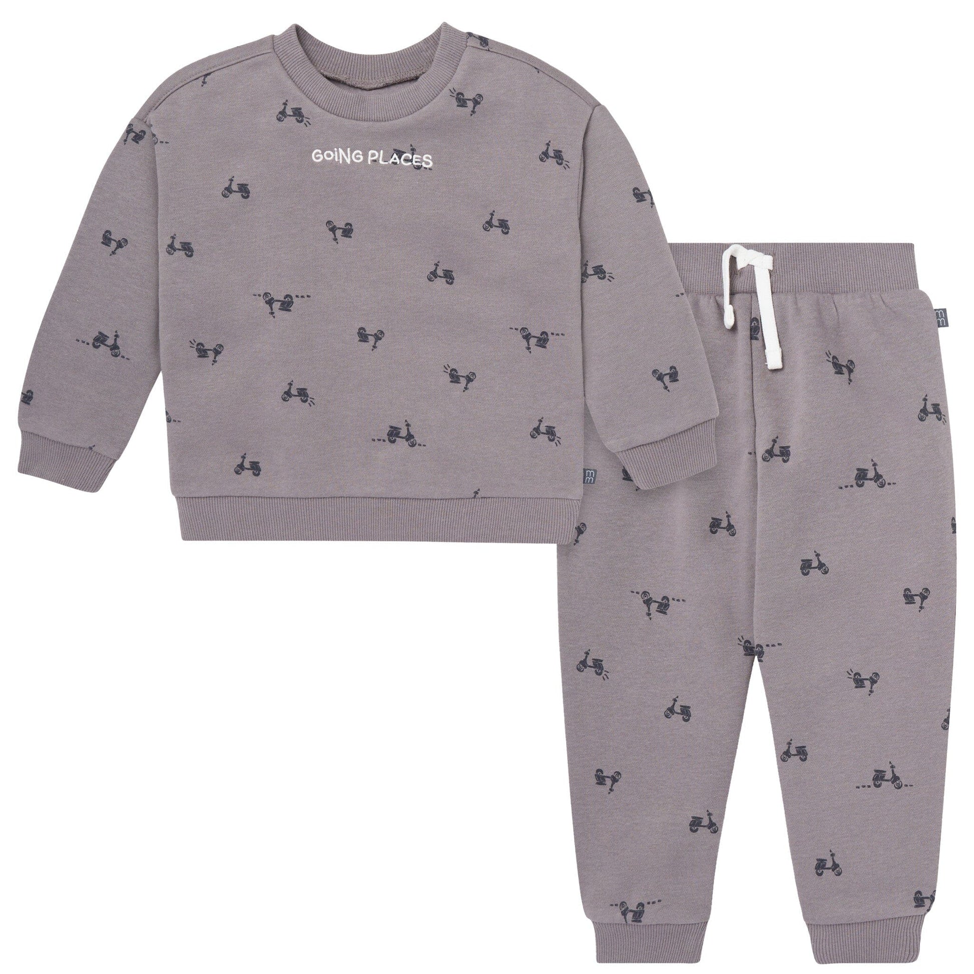 2-Piece Baby Boys Stormy Gray Sweatshirt and Jogger Set Outfits & Sets Gerber® 