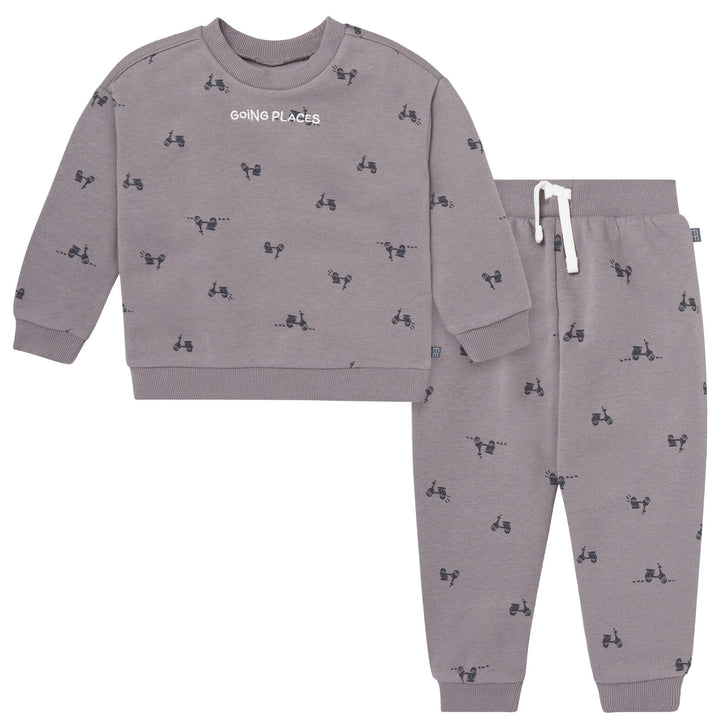 2-Piece Baby Boys Stormy Gray Sweatshirt and Jogger Set Outfits & Sets Gerber® 