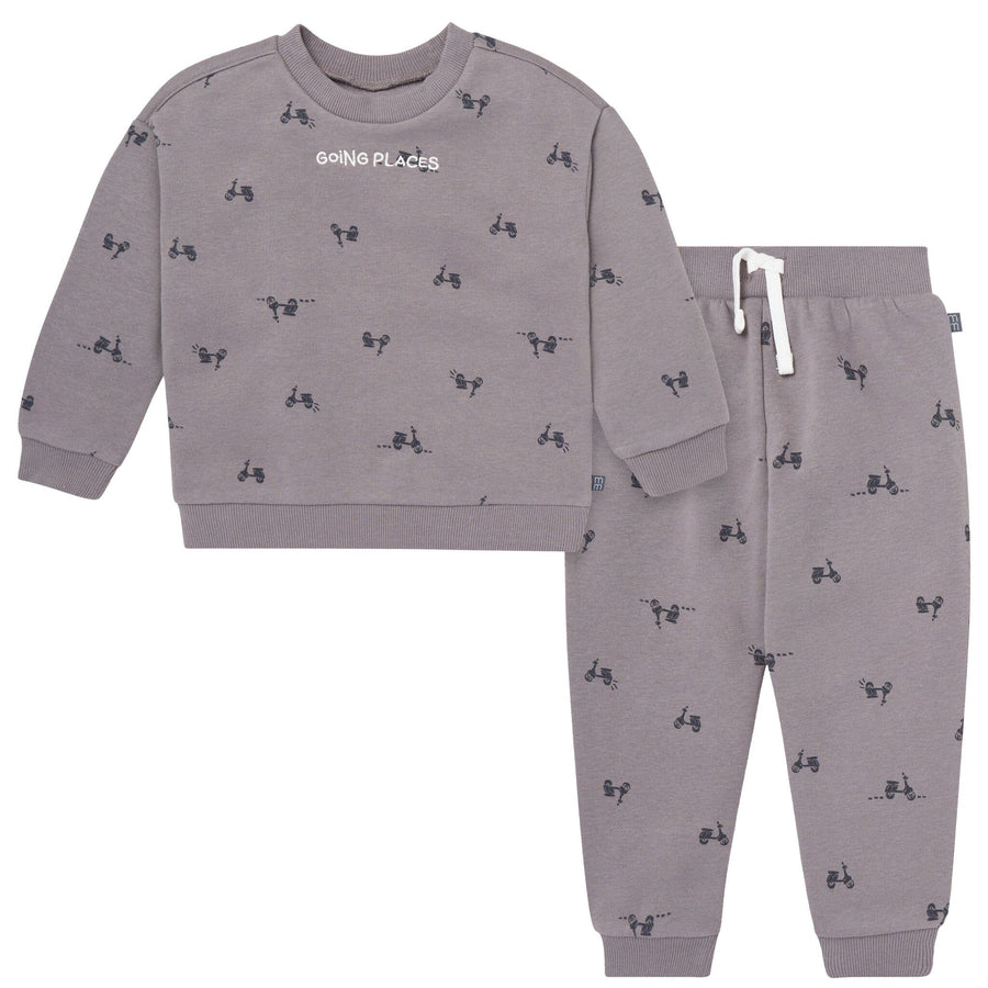 2-Piece Baby Boys Stormy Gray Sweatshirt and Jogger Set Outfits & Sets Gerber® 