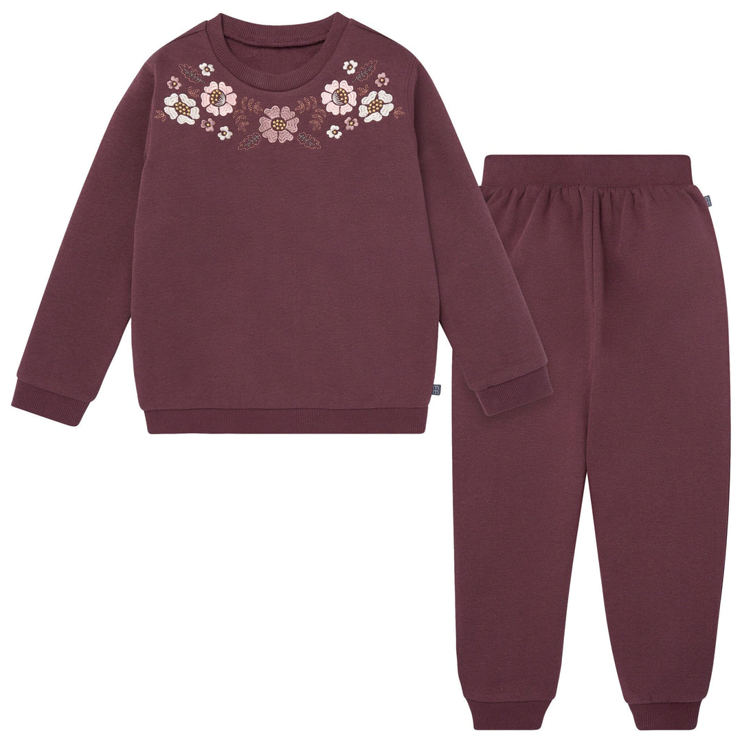 2-Piece Baby Girls Purple Sweatshirt and Jogger Set Outfits & Sets Gerber® 