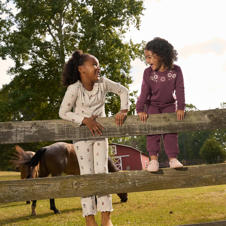 2-Piece Baby Girls Purple Sweatshirt and Jogger Set Outfits & Sets Gerber® 