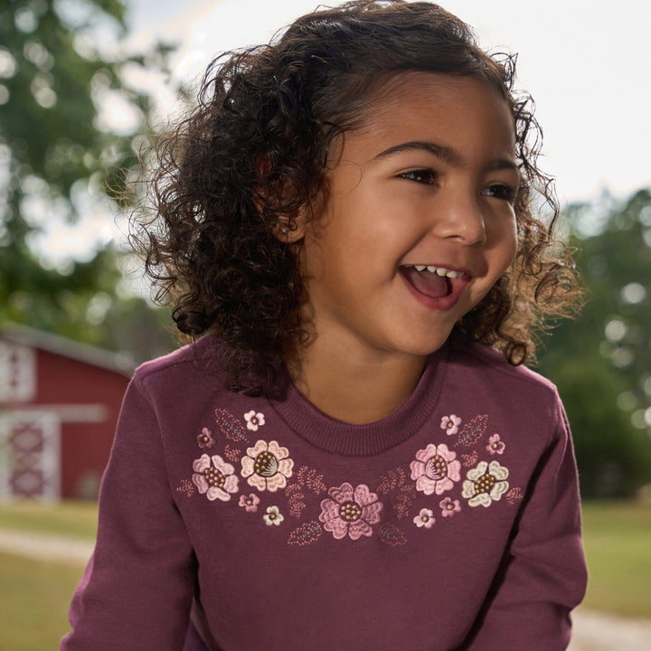 2-Piece Baby Girls Purple Sweatshirt and Jogger Set Outfits & Sets Gerber® 