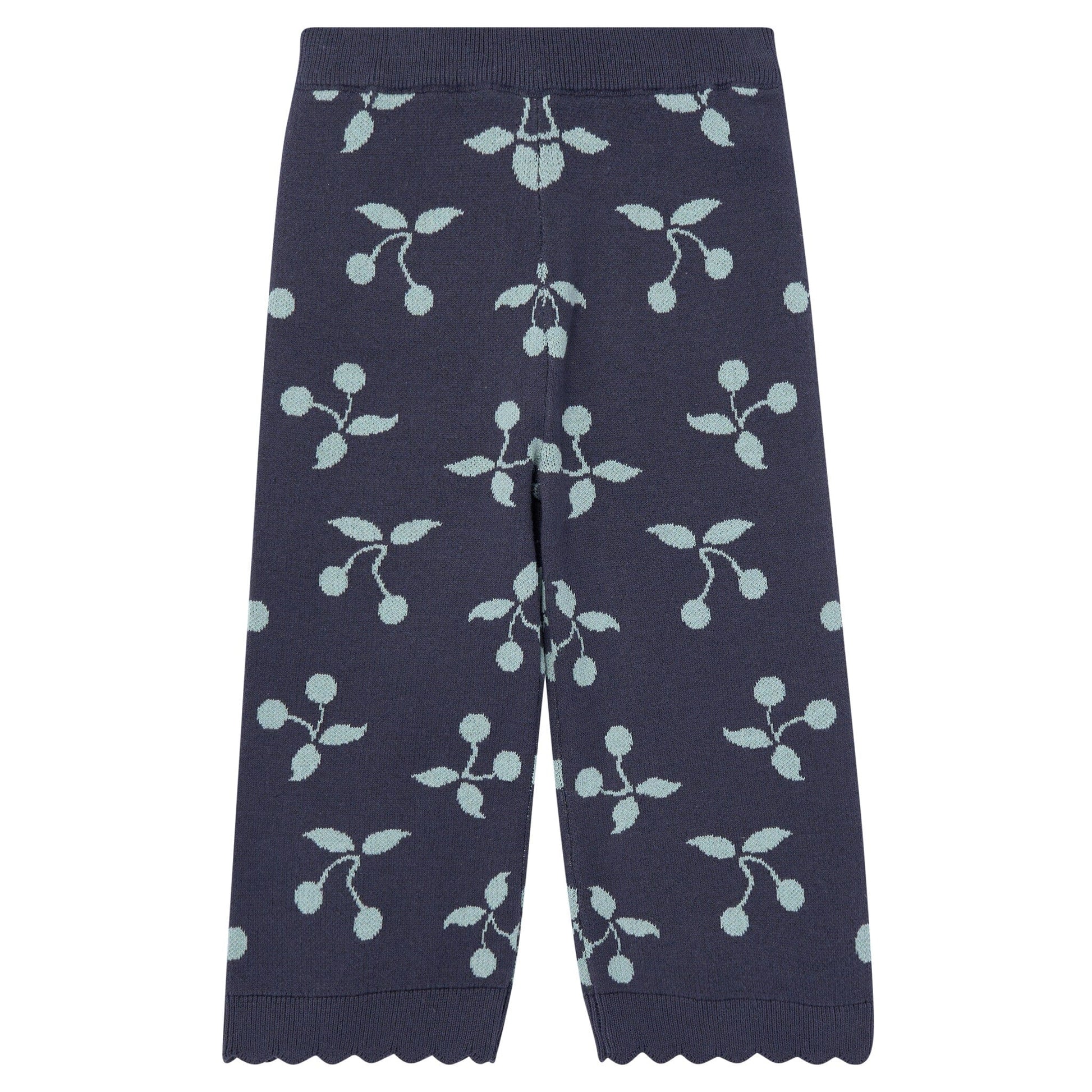 2-Piece Baby Girls Blue Fruit Jacquard Seater Knit Top and Pant Set Outfits & Sets Gerber® 