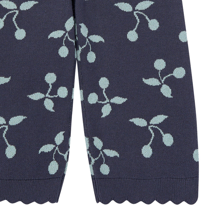 2-Piece Baby Girls Blue Fruit Jacquard Seater Knit Top and Pant Set Outfits & Sets Gerber® 