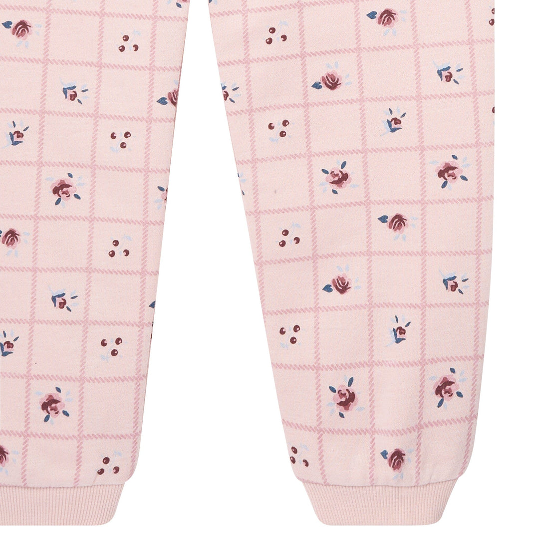 2-Piece Baby Girls Pink Happy Place Drop Shoulder Sweatshirt and Sweatpant Set Outfits & Sets Gerber® 