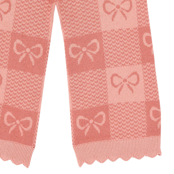 2-Piece Baby Girls Pink Ribbons Jacquard Seater Knit Top and Pant Set Outfits & Sets Gerber® 