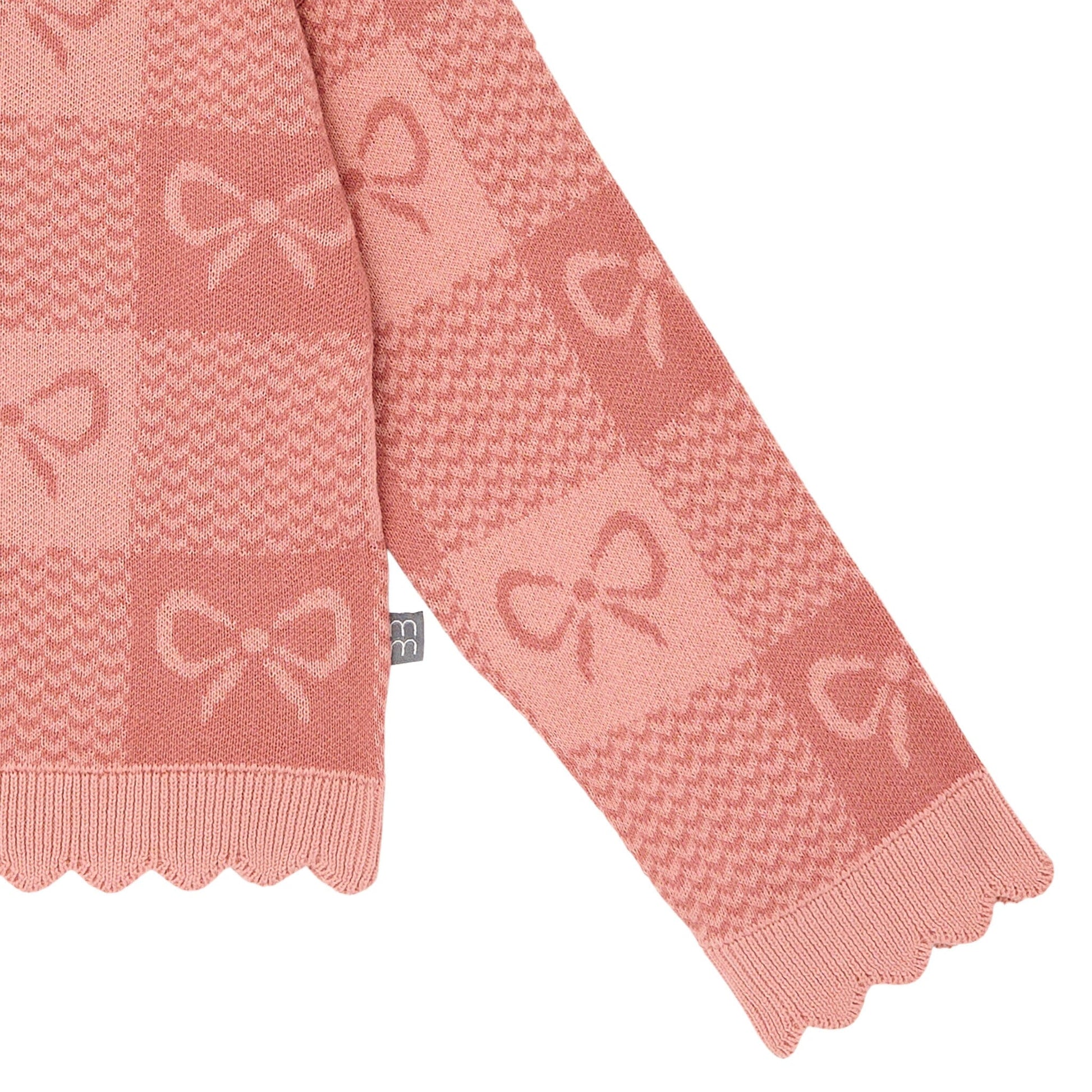 2-Piece Baby Girls Pink Ribbons Jacquard Seater Knit Top and Pant Set Outfits & Sets Gerber® 