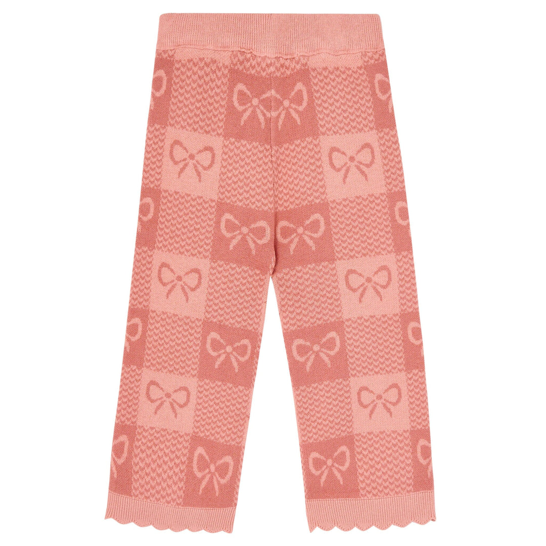 2-Piece Baby Girls Pink Ribbons Jacquard Seater Knit Top and Pant Set Outfits & Sets Gerber® 