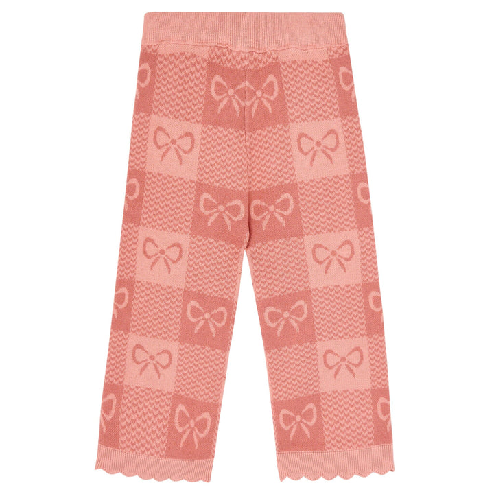 2-Piece Baby Girls Pink Ribbons Jacquard Seater Knit Top and Pant Set Outfits & Sets Gerber® 