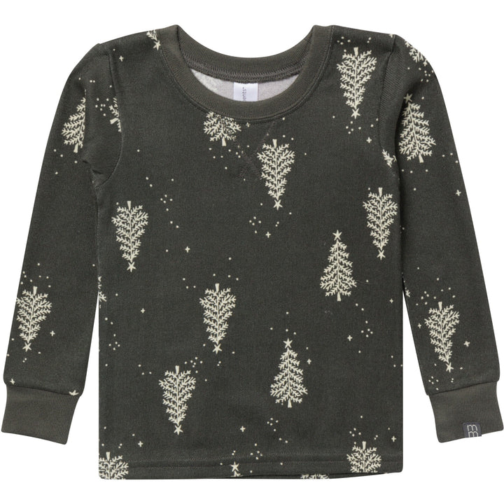 2-Piece Baby Neutral Green Christmas Tree Snug Fitting Footless Pajama Set Sleepwear Gerber® 