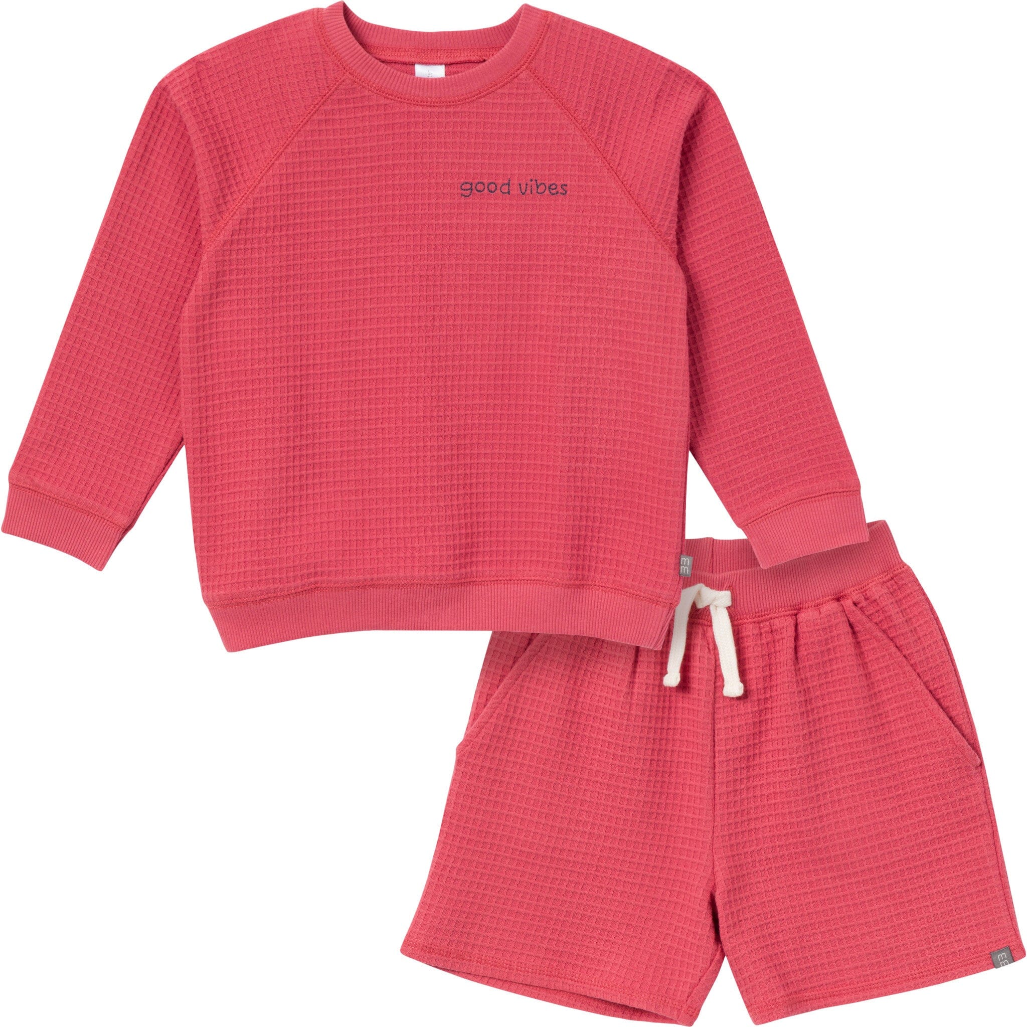 2-Piece Infant & Toddler Boys Dusty Red Long Sleeve Top and Shorts Set outfits Modern Moments™ by Gerber® 