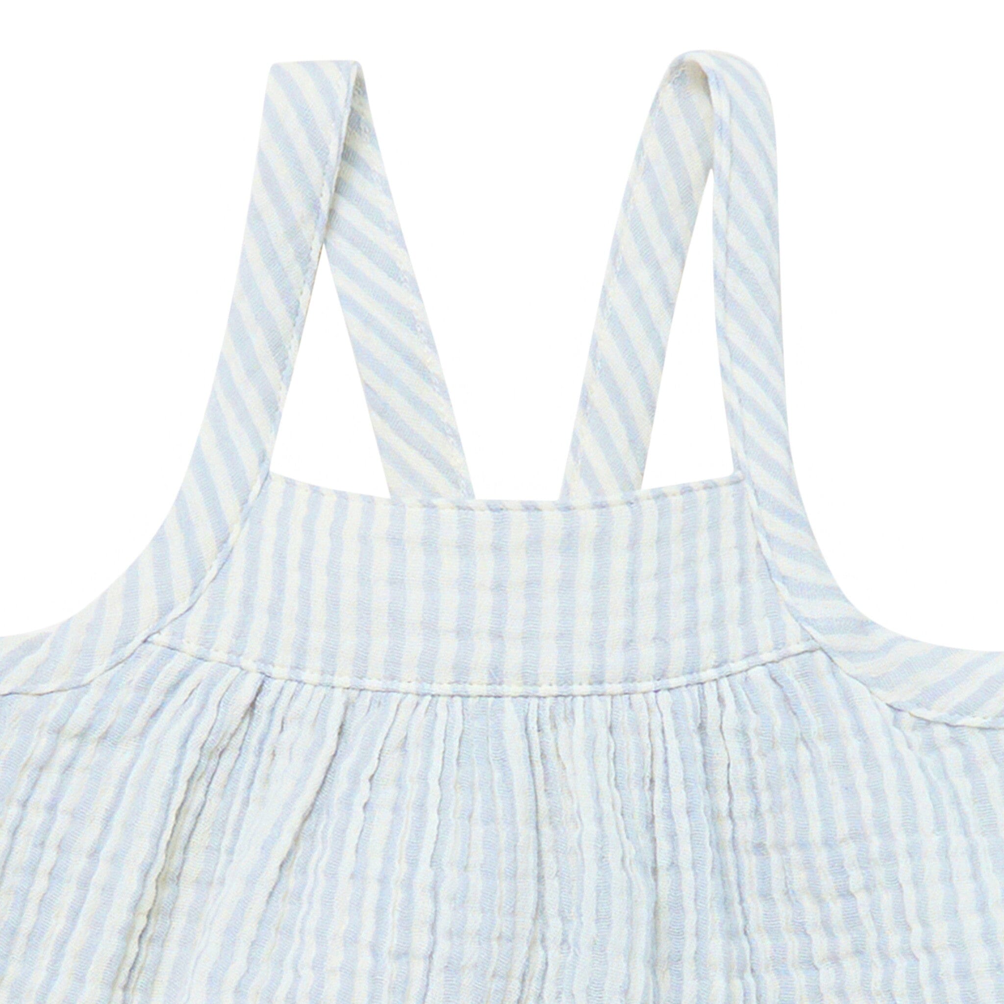 2-Piece Infant & Toddler Girls Light Blue Stripe Cropped Pants Set outfits Modern Moments™ by Gerber® 