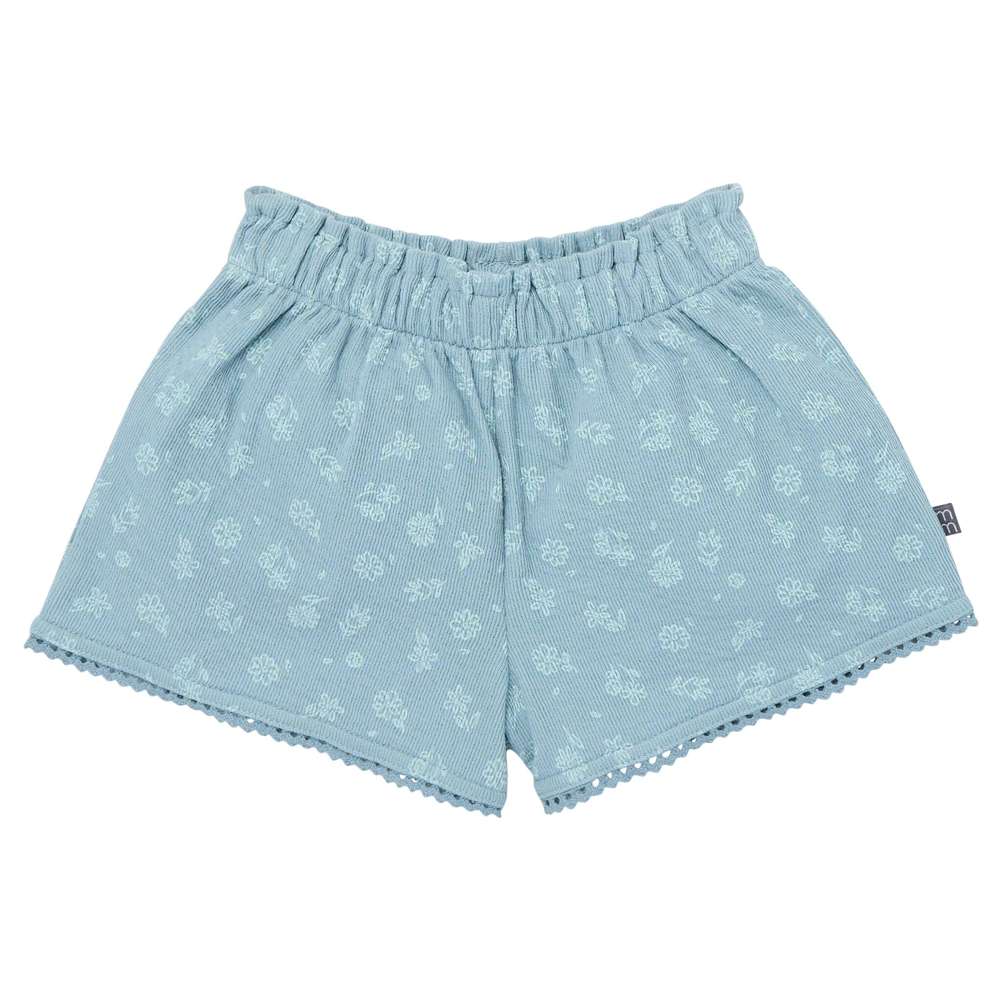 2-Piece Infant & Toddler Girls Medium Teal Floral Top and Shorts Set outfits Modern Moments™ by Gerber® 