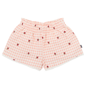 Rose Gingham Toddler Shorts