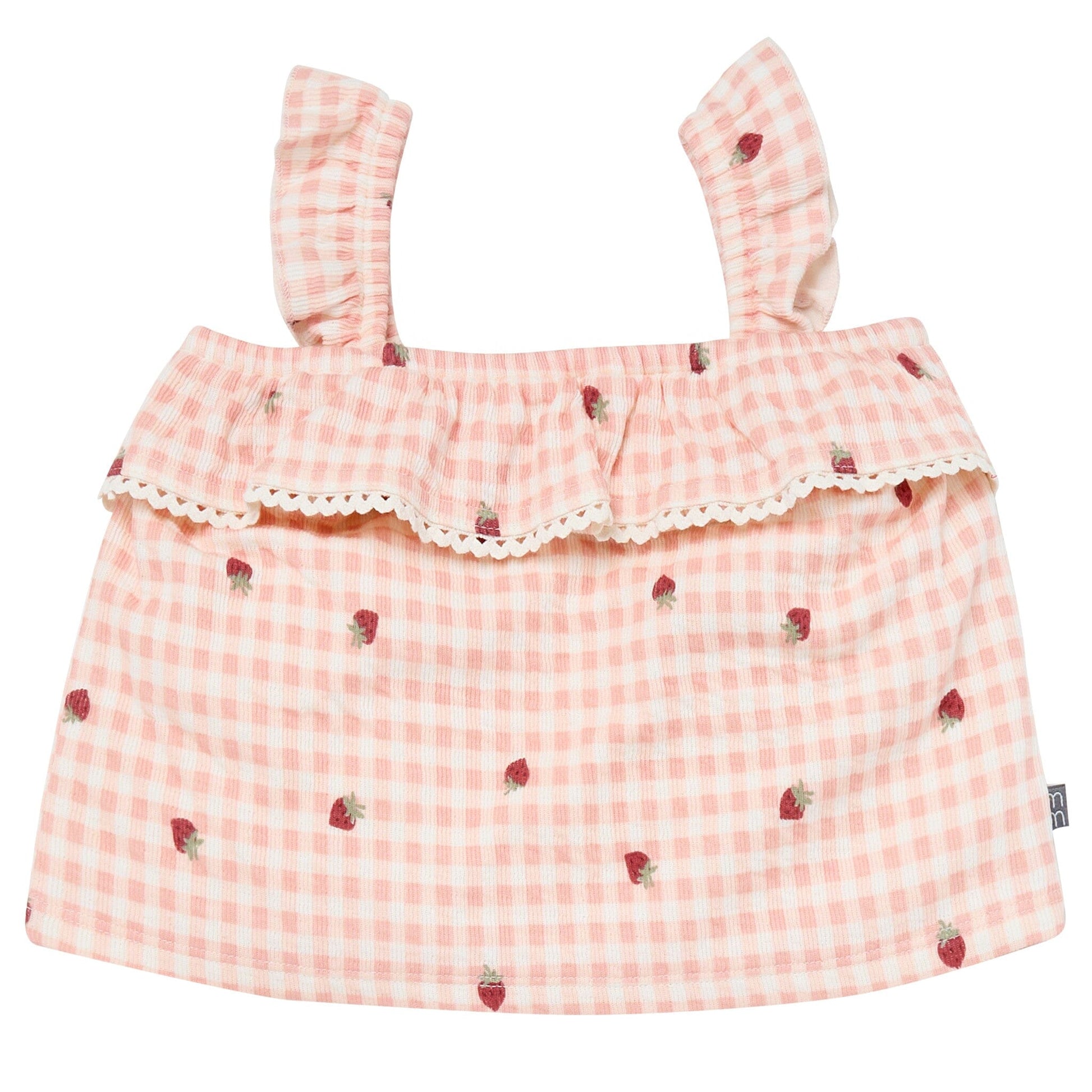 2-Piece Infant & Toddler Girls Rose Strawberry Gingham Top and Shorts Set outfits Modern Moments™ by Gerber® 