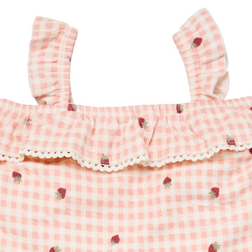 Rose Gingham Toddler Shorts main image 0