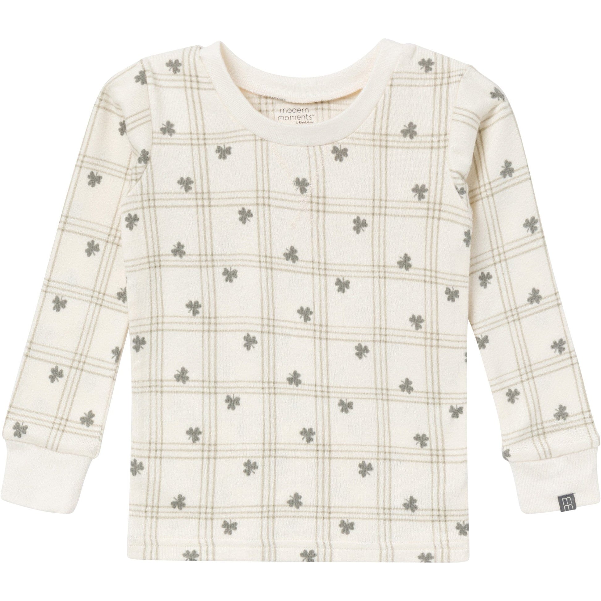 2-Piece Infant & Toddler Neutral Ivory Shamrock Tight Fitting Pajamas Set sleepwear Modern Moments™ by Gerber® 