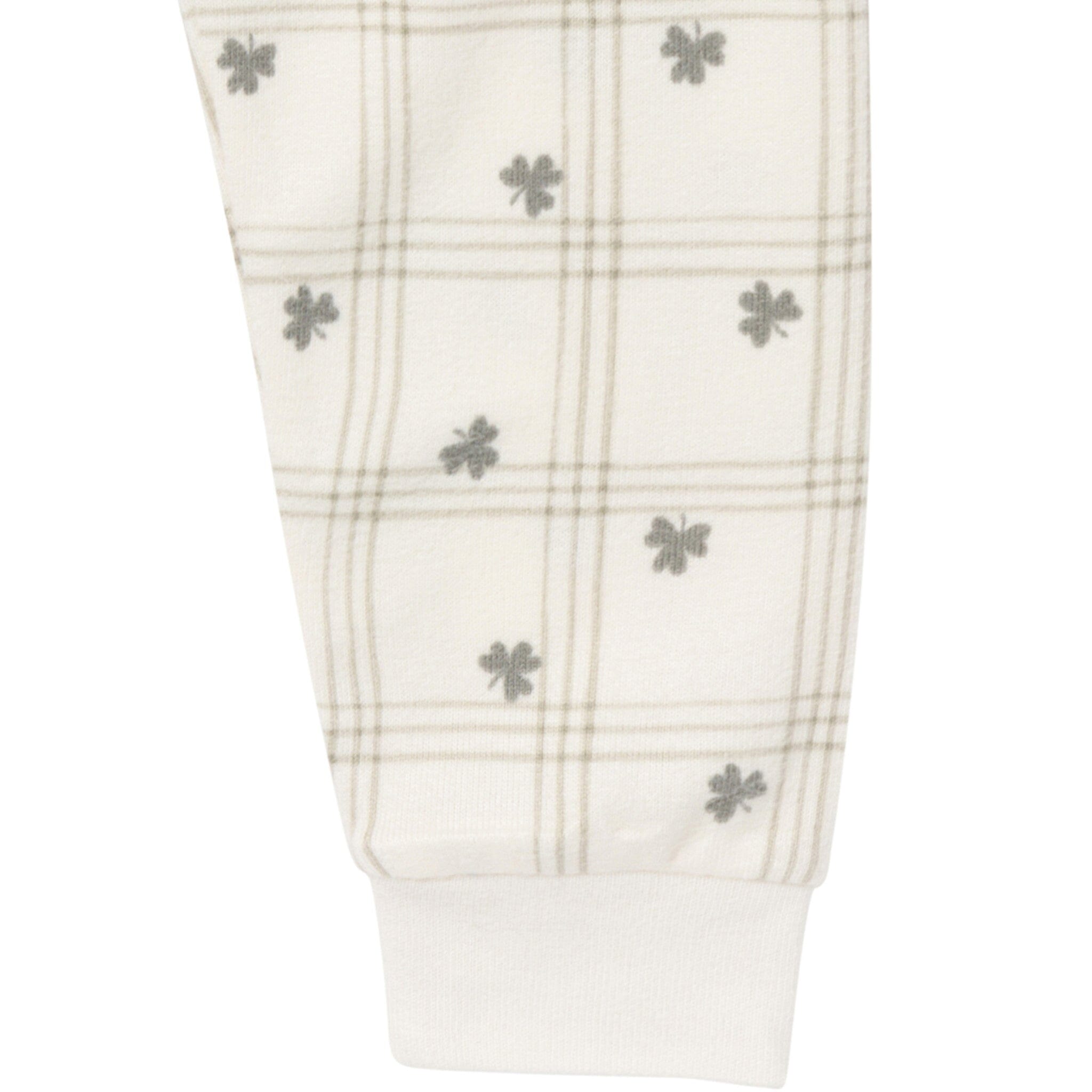 2-Piece Infant & Toddler Neutral Ivory Shamrock Tight Fitting Pajamas Set sleepwear Modern Moments™ by Gerber® 