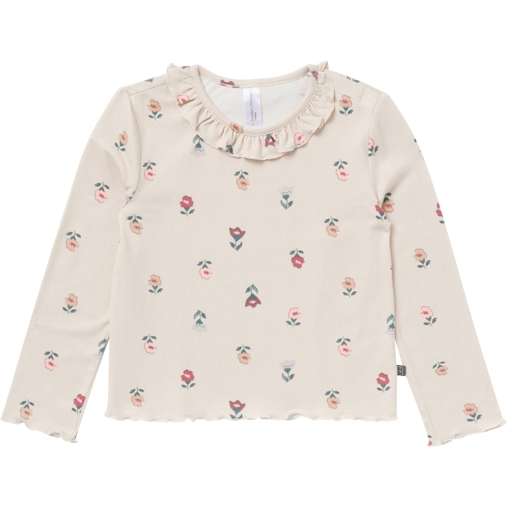 2-Piece Toddler Girls Light Gray Ruffle Collar Top and Flare Pant Set Outfits & Sets Gerber® 