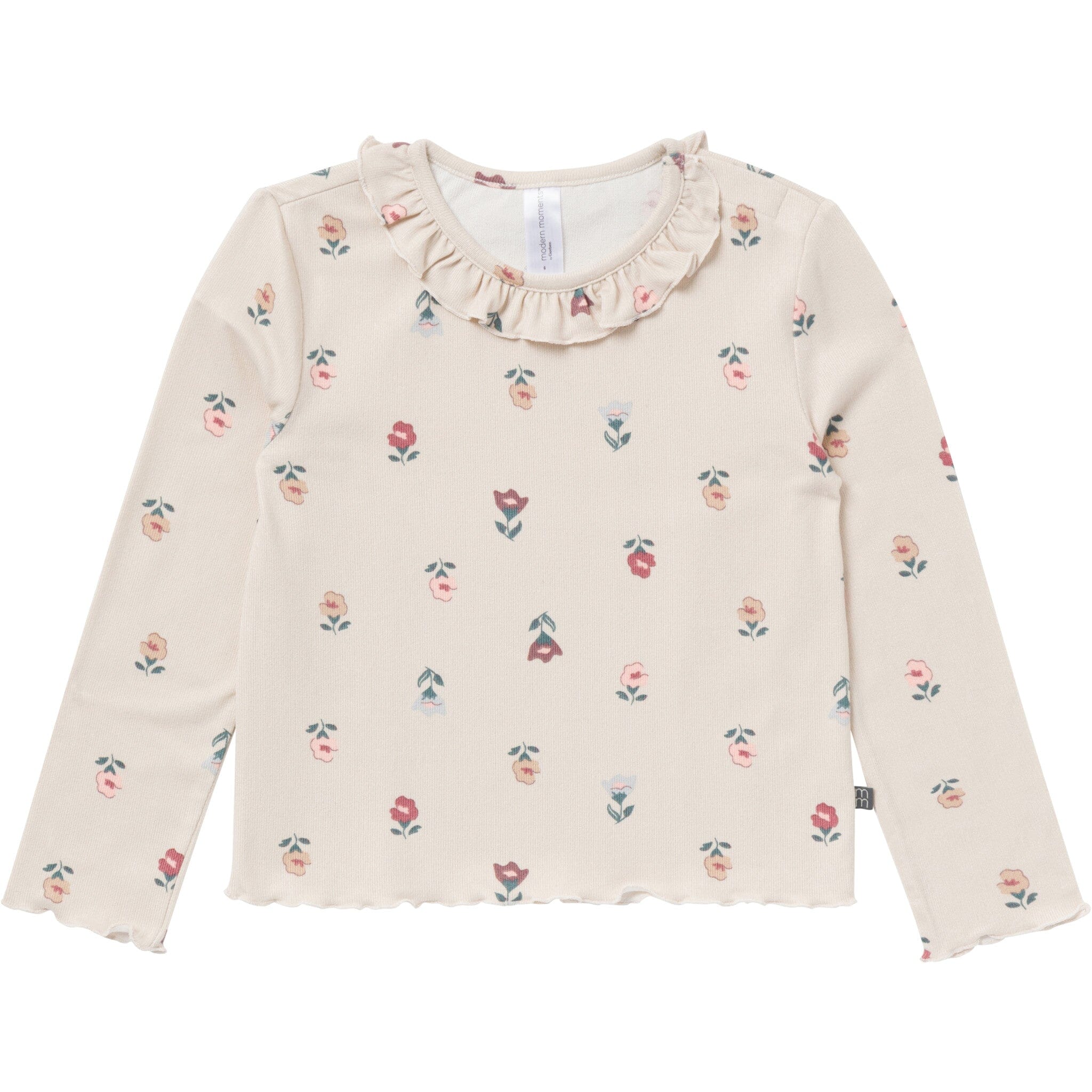 2-Piece Toddler Girls Light Gray Ruffle Collar Top and Flare Pant Set Outfits & Sets Gerber® 