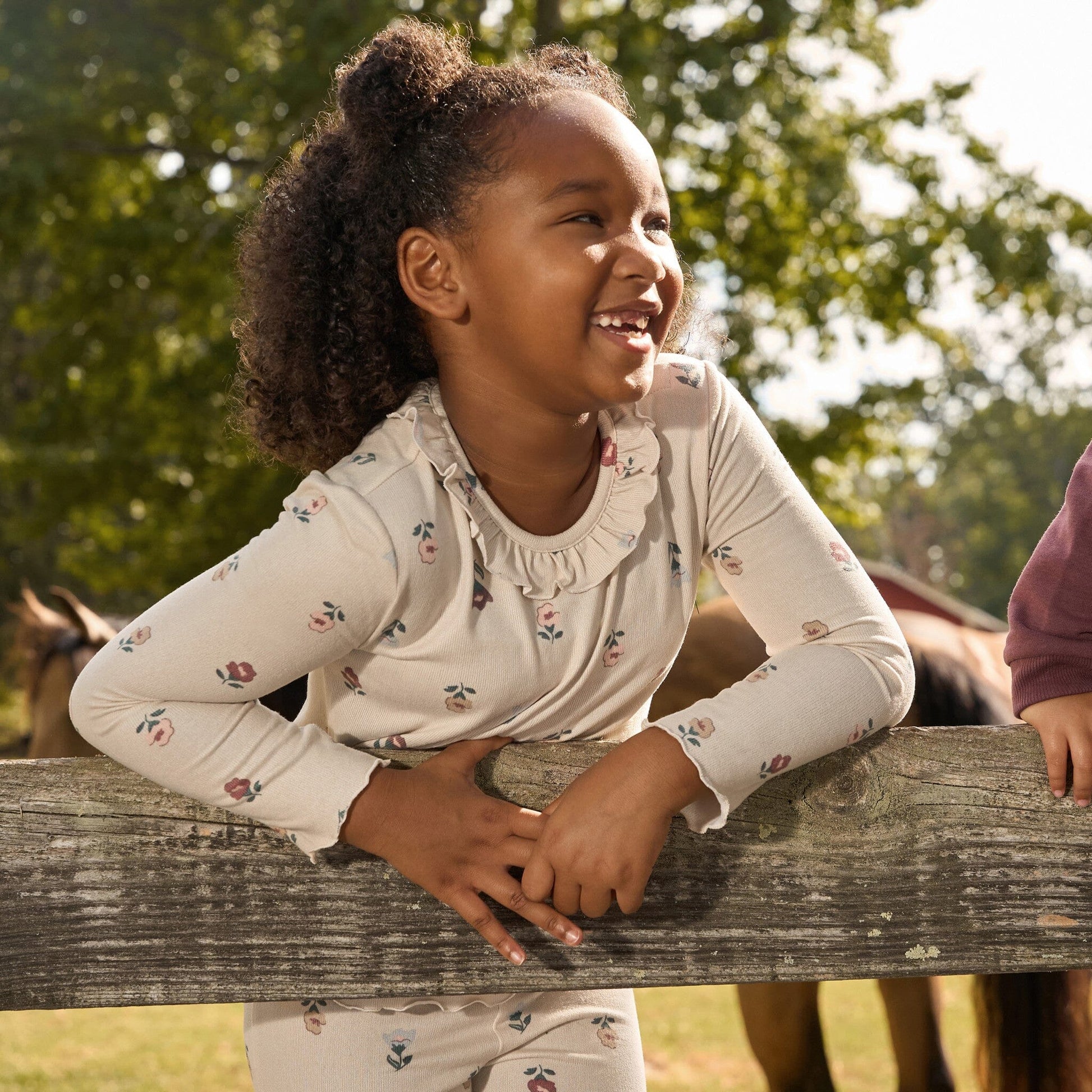 2-Piece Toddler Girls Light Gray Ruffle Collar Top and Flare Pant Set Outfits & Sets Gerber® 