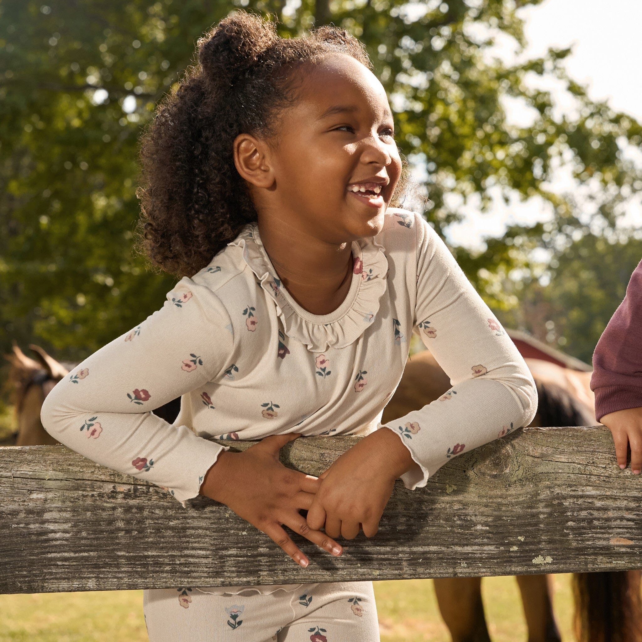 2-Piece Toddler Girls Light Gray Ruffle Collar Top and Flare Pant Set Outfits & Sets Gerber® 