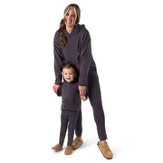 Mommy & Me 2-Piece Dark Grey Hooded Waffle Top & Legging Bundle Gerber Childrenswear 