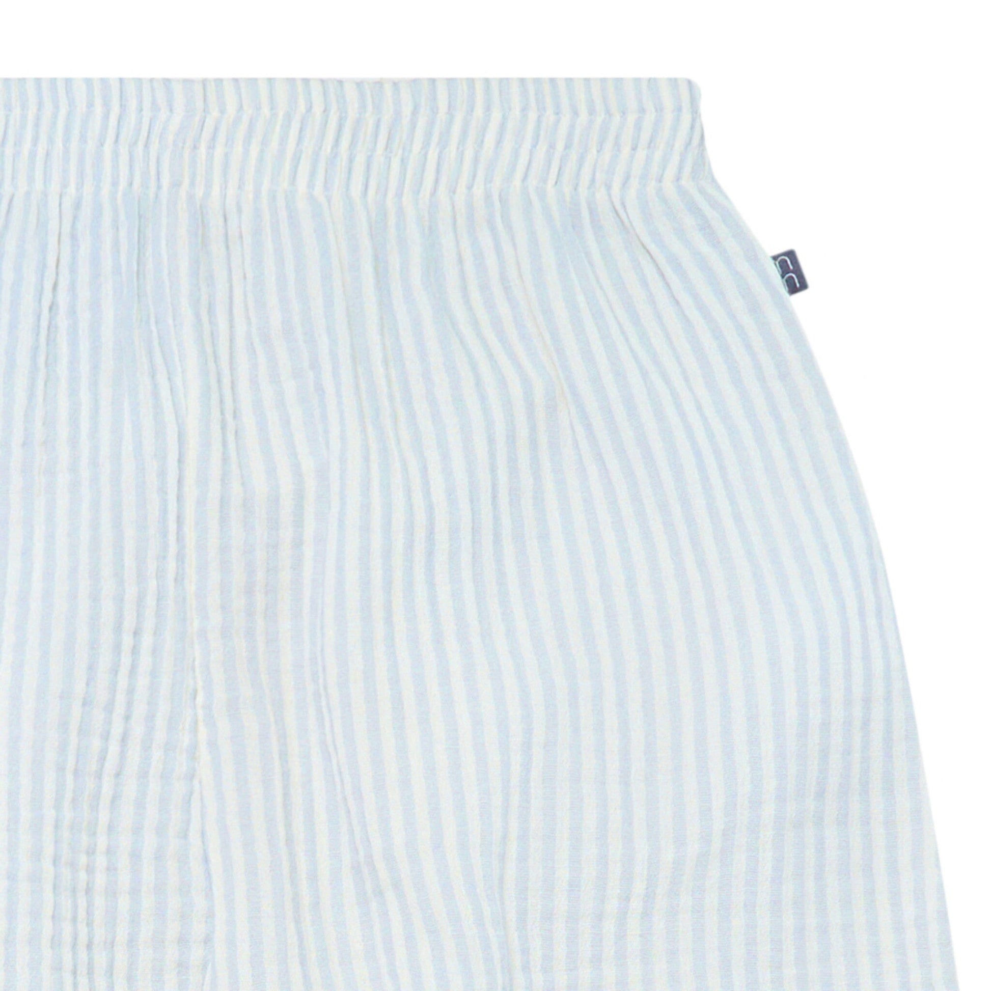 2-Piece Baby Girls Light Blue Stripe Women'S Cropped Pants Set outfits Modern Moments™ by Gerber® 