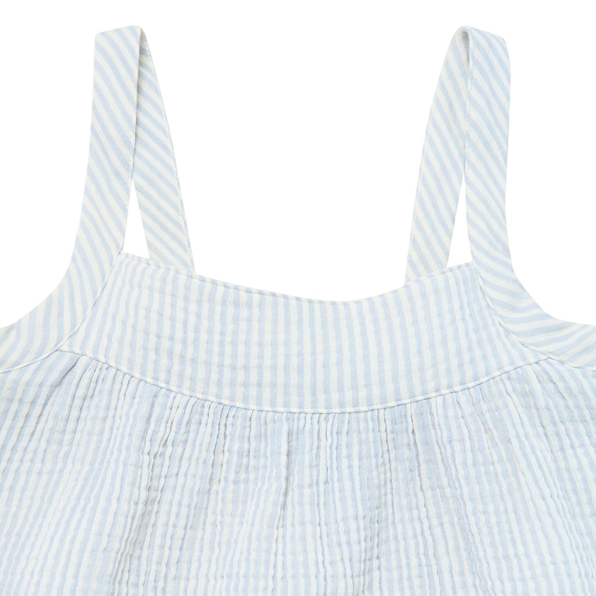 2-Piece Baby Girls Light Blue Stripe Women'S Cropped Pants Set outfits Modern Moments™ by Gerber® 