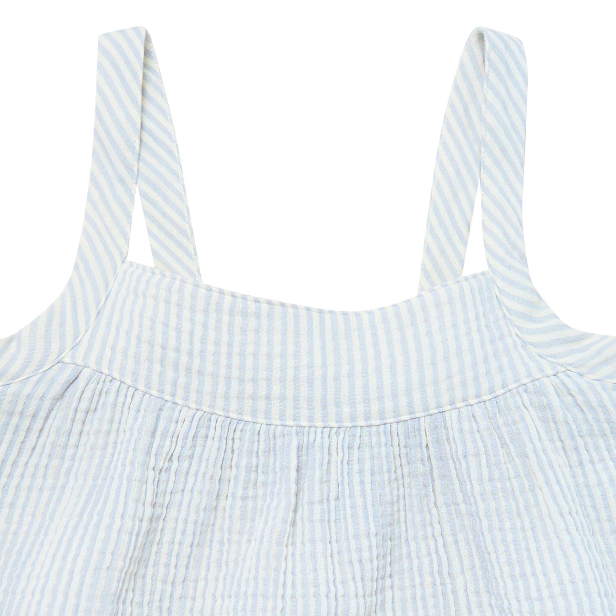 2-Piece Baby Girls Light Blue Stripe Women'S Cropped Pants Set outfits Modern Moments™ by Gerber® 