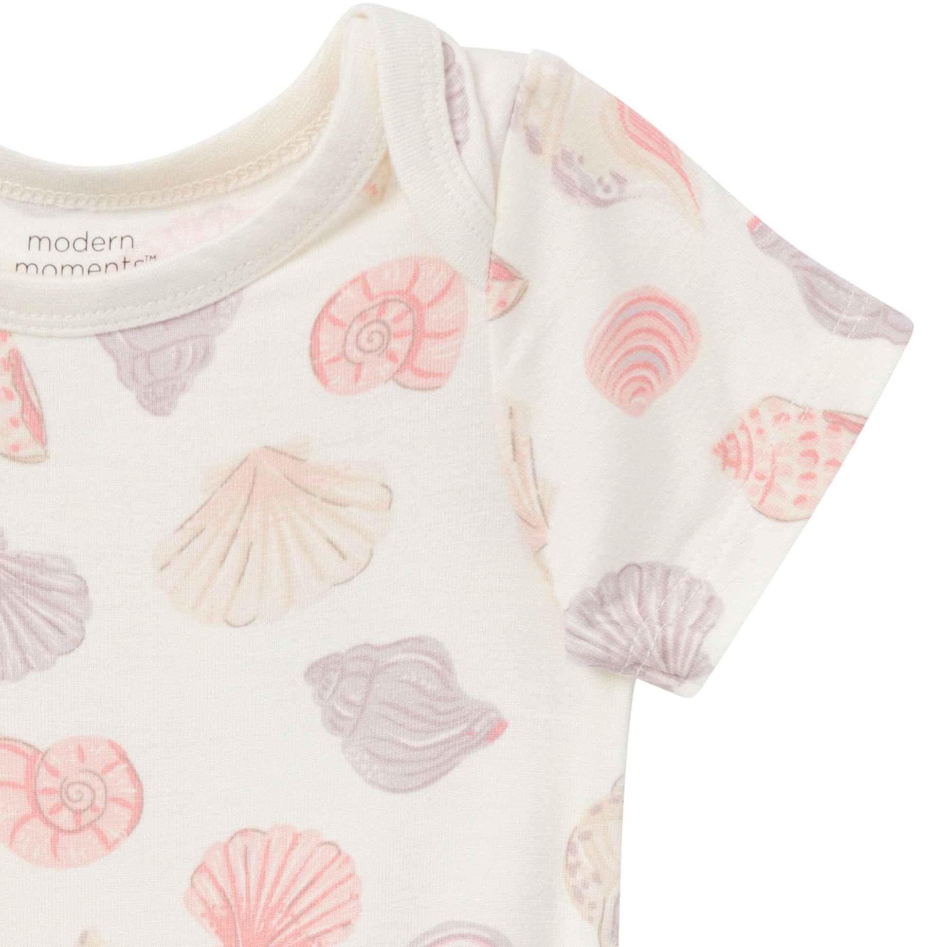 4-Pack Baby Girls Ivory Seashells Bodysuit and Pant Set outfits Modern Moments™ by Gerber® 